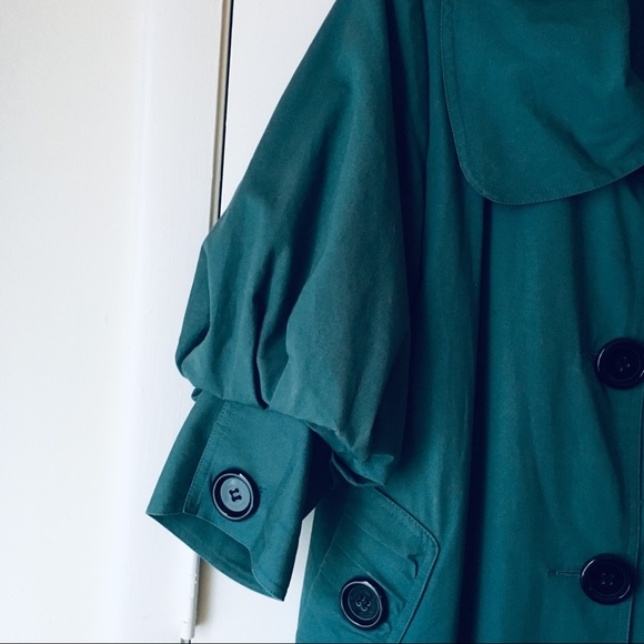 Teal cotton car coat - Picture 2 of 8